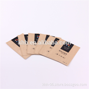 printed kraft coffee bag with tear mouth